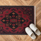 Afghan Artisan Wool Entry Mat 1.9x1.3 ft