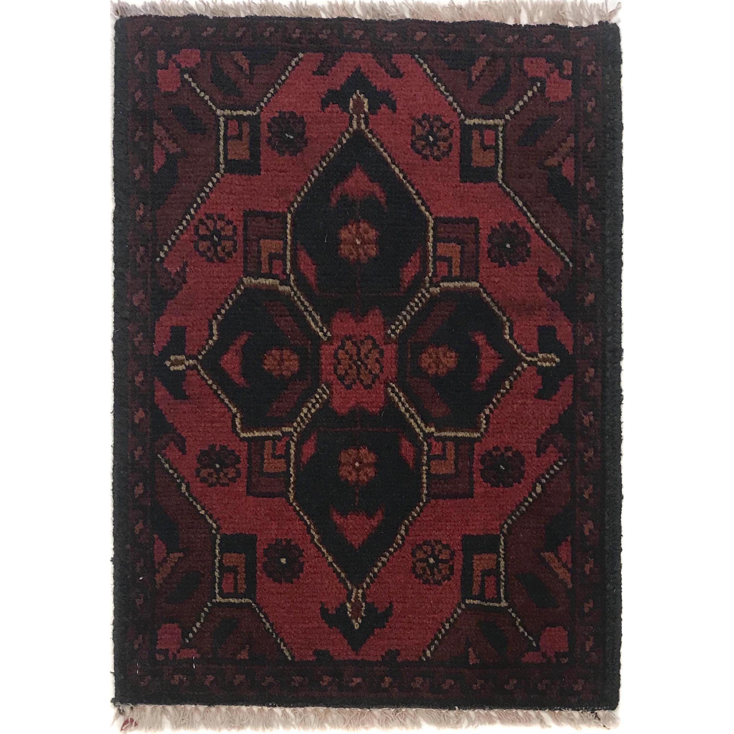 Afghan Wool Woven Door Rug 1.8x1.3 ft