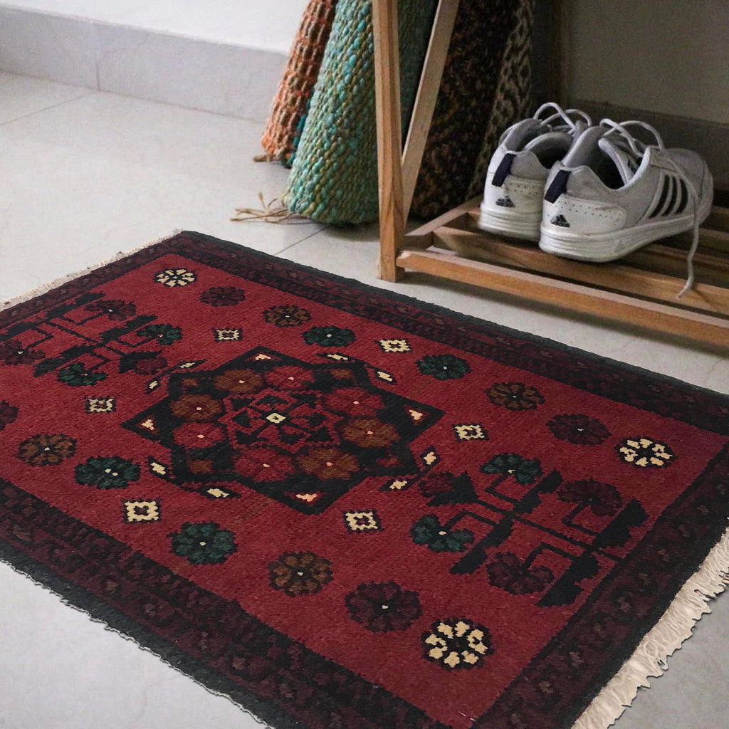 Afghan Wool Handmade Doormat 1.8x1.3 ft