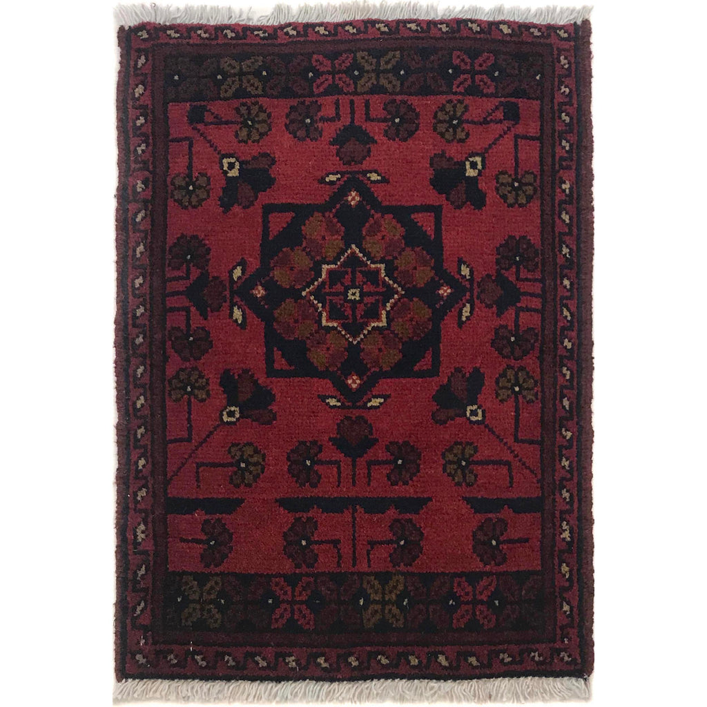 Afghan Wool Cozy Entry Rug 1.9x1.3 ft