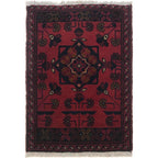 Afghan Wool Cozy Entry Rug 1.9x1.3 ft