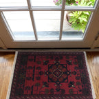 Afghan Wool Cozy Entry Rug 1.9x1.3 ft