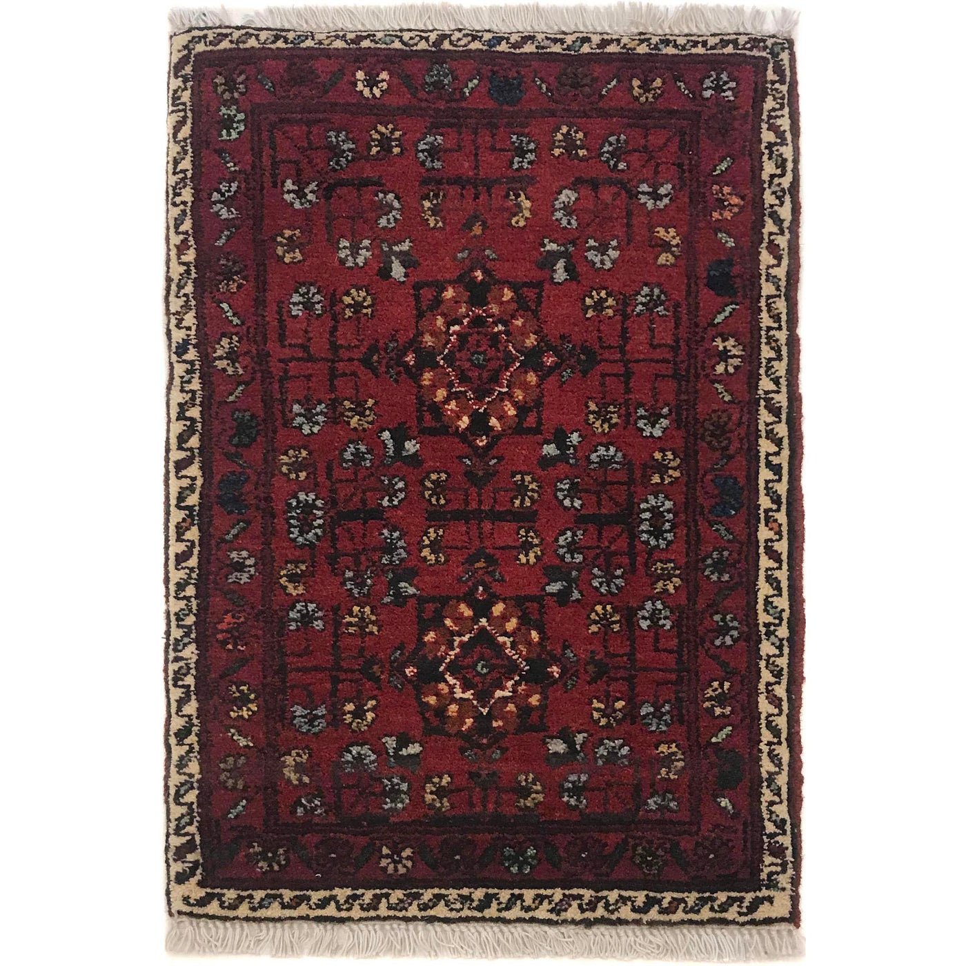 Afghan Nomadic Handwoven Rug 2.1x1.3 ft