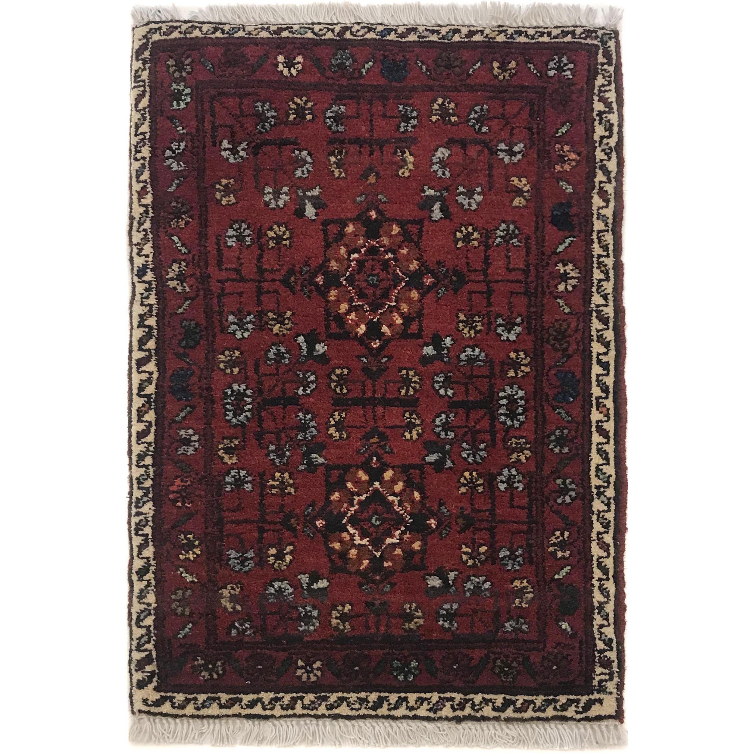 Afghan Nomadic Handwoven Rug 2.1x1.3 ft
