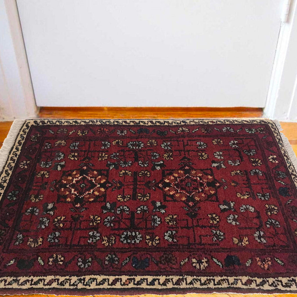 Afghan Nomadic Handwoven Rug 2.1x1.3 ft