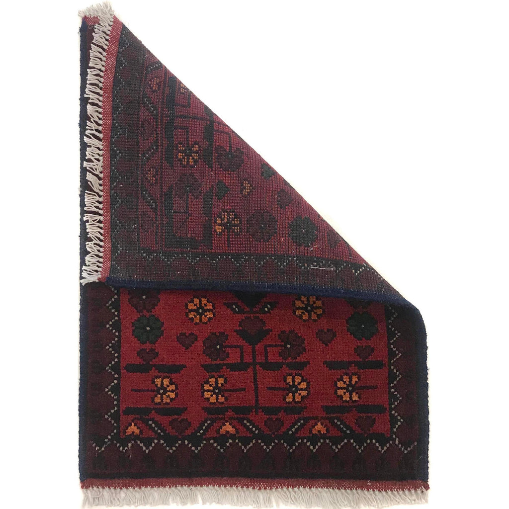 Afghan Wool Traditional Entry Rug 1.9x1.4 ft