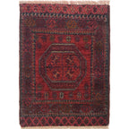 Afghan Wool Compact Door Rug 1.9x1.3 ft