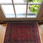 Afghan Wool Compact Door Rug 1.9x1.3 ft