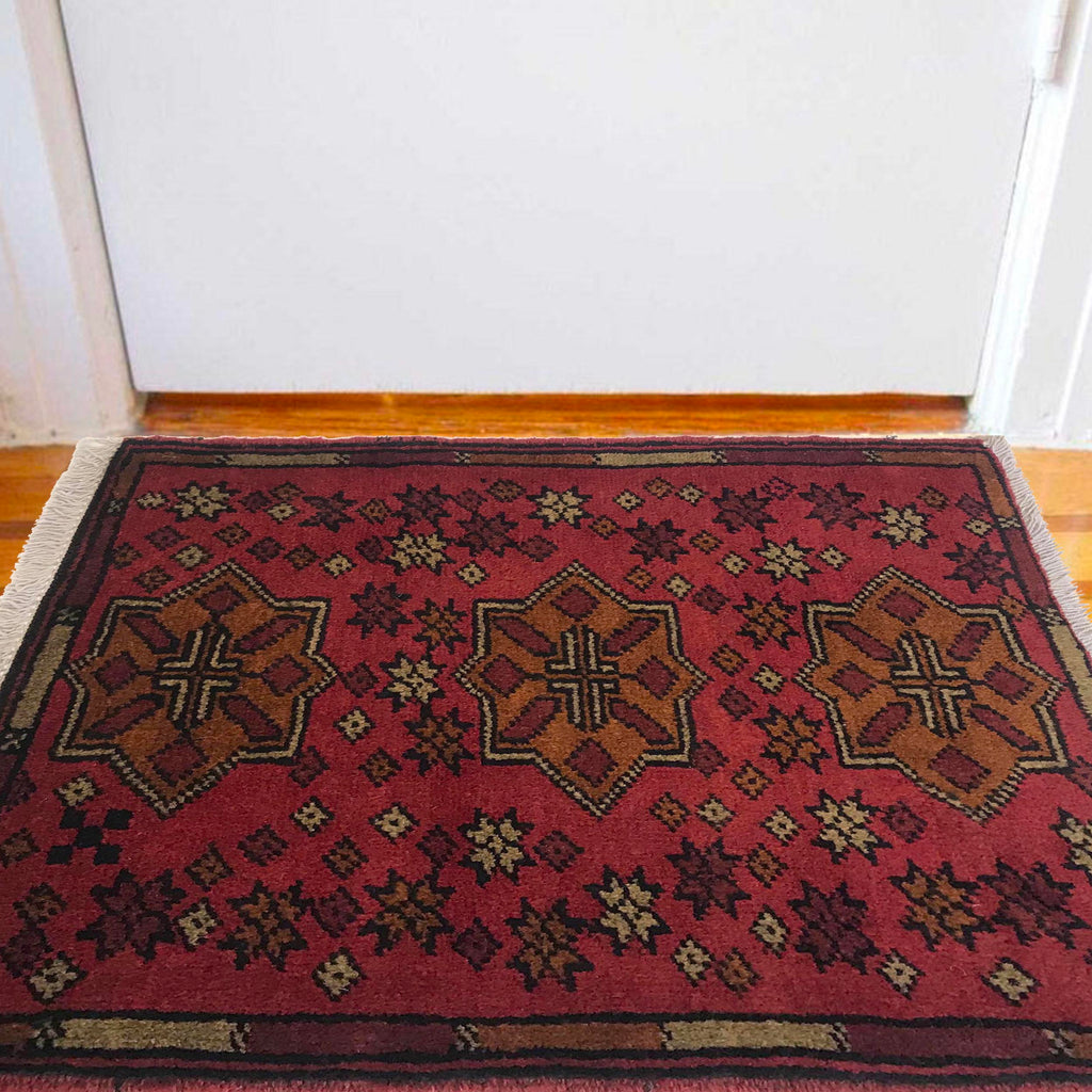 Afghan Wool Crafted Entry Mat 1.9x1.4 ft