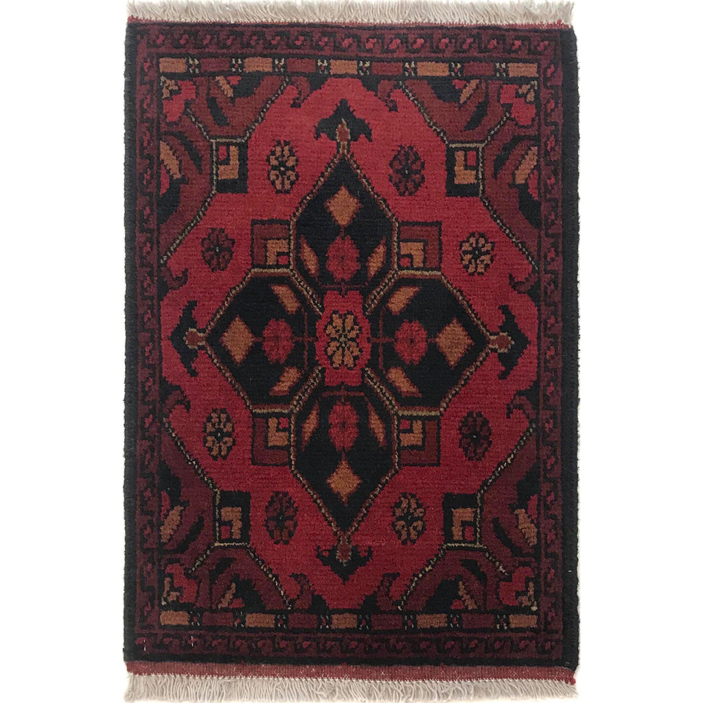Nomadic Afghan Floor Rug 2x1.3 ft