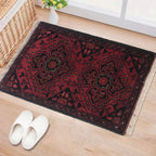 Rustic Tribal Entry Mat 2x1.3 ft