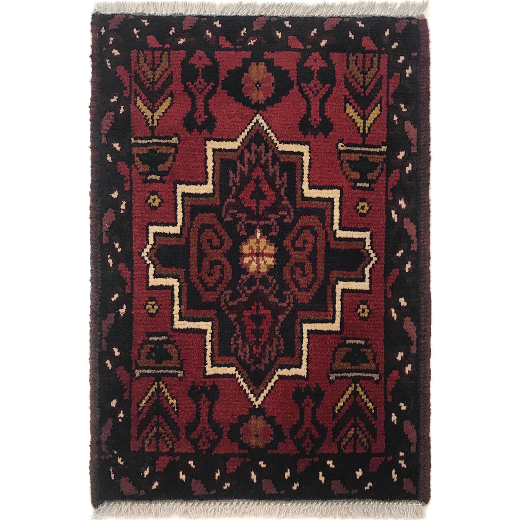 Afghan Crafted Mini Mat 1.9x1.4 ft