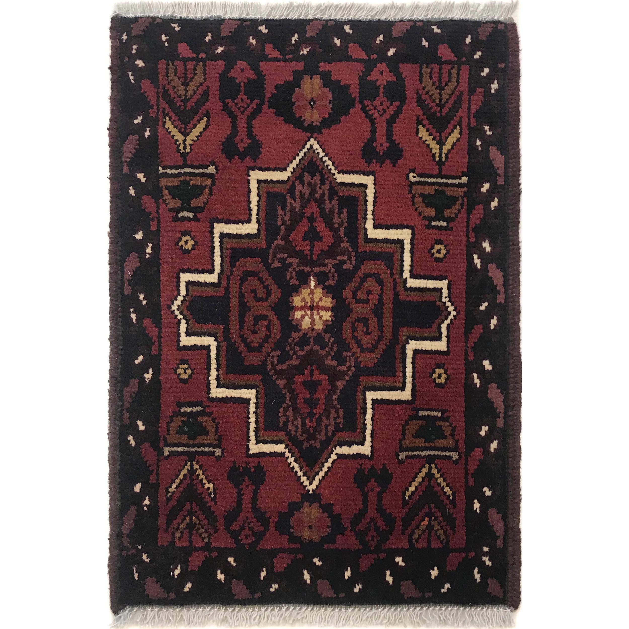 Afghan Crafted Mini Mat 1.9x1.4 ft