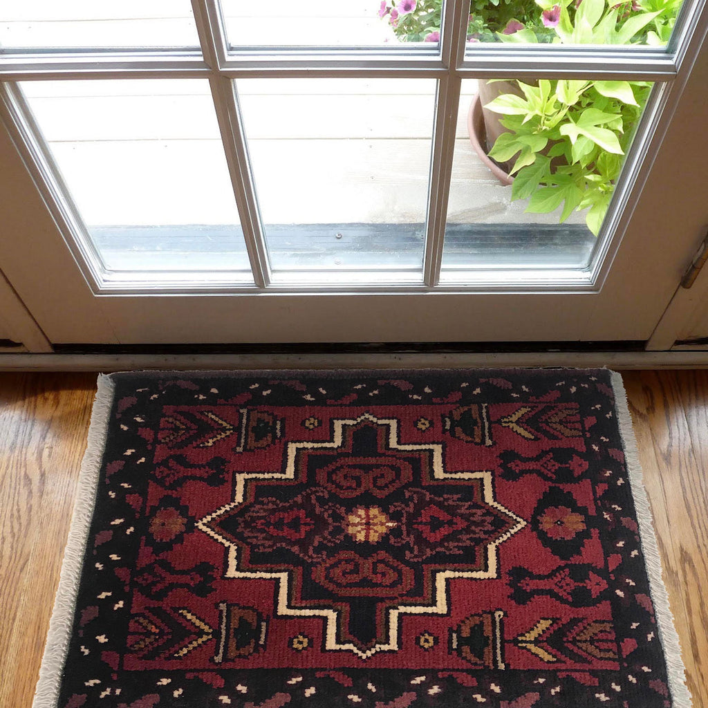 Afghan Crafted Mini Mat 1.9x1.4 ft