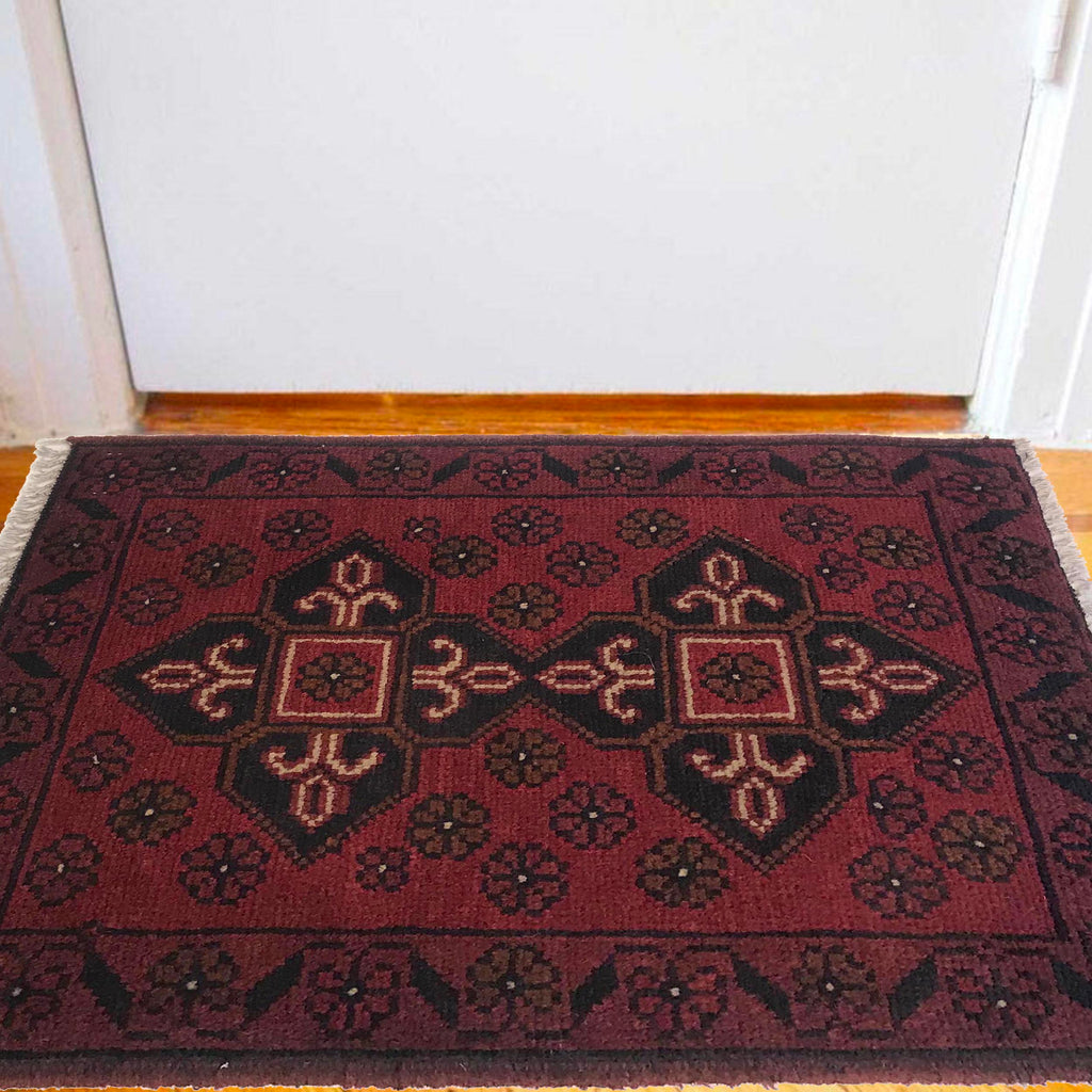 Soft Wool Home Entry Rug 2x1.4 ft