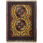 Afghan Handwoven Soft Mini Rug 1.8x1.3 ft