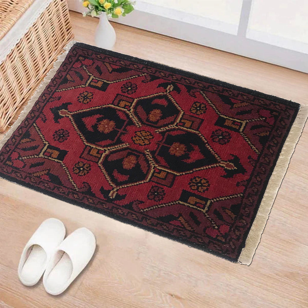 Woven Tribal Floor Mat 1.9x1.3 ft