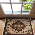 Wool Tribal Crafted Door Mat 1.9x1.4 ft
