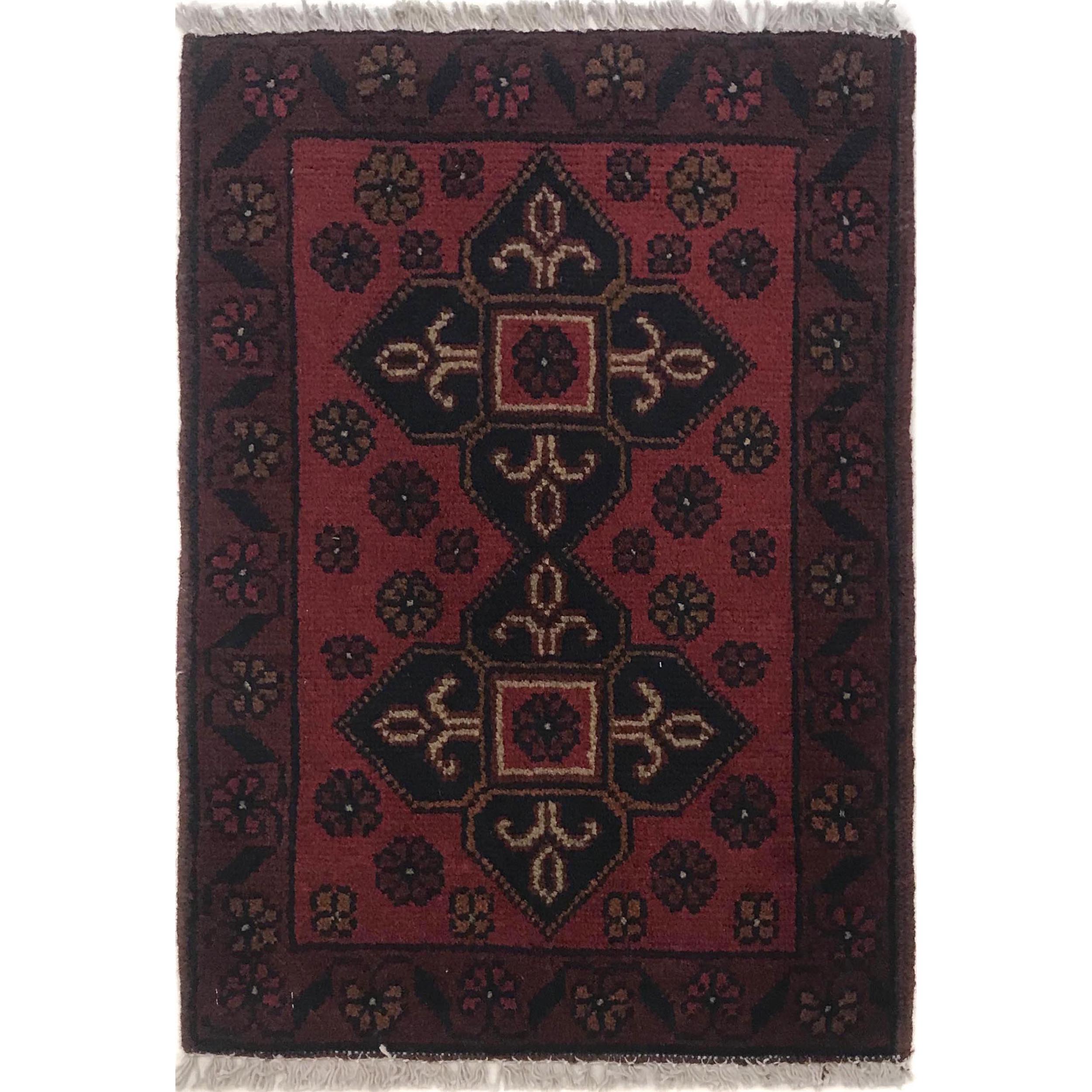 Artisanal Wool Home Mat 1.9x1.3 ft