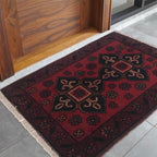 Artisanal Wool Home Mat 1.9x1.3 ft
