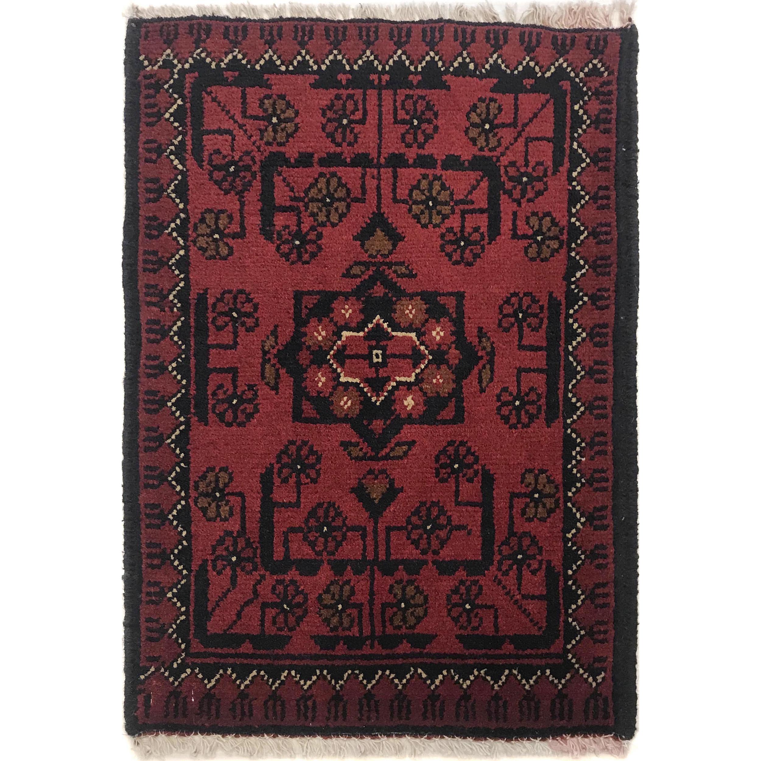 Ethnic Afghan Entry Rug 1.9x1.3 ft