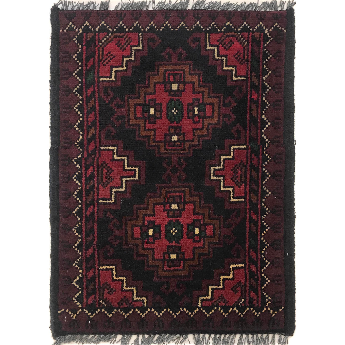 Afghan Handmade Floor Piece 1.9x1.3 ft