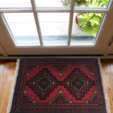 Wool Woven Entry Doormat 2x1.3 ft