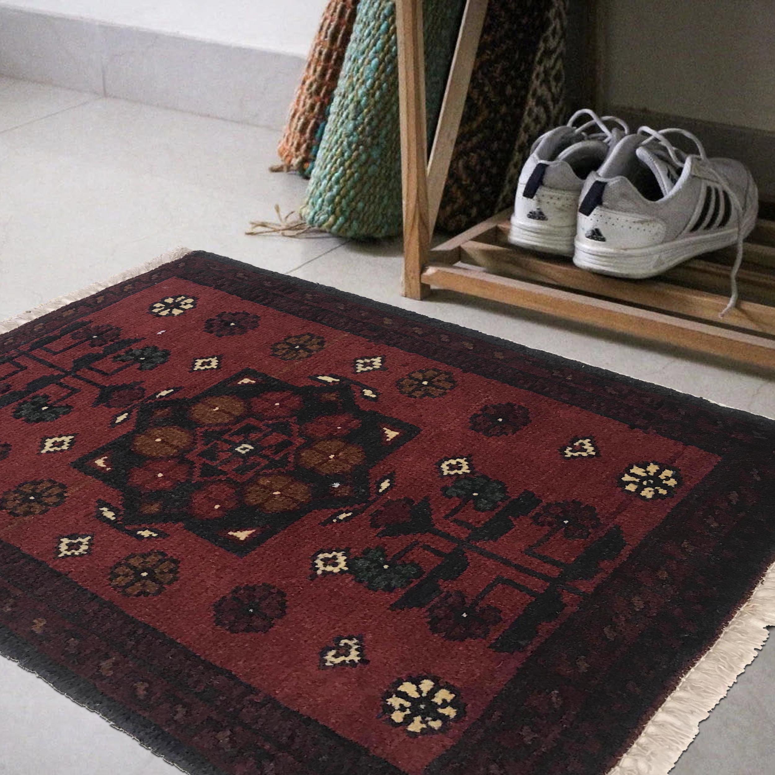 Durable Tribal Entry Rug 1.8x1.3 ft