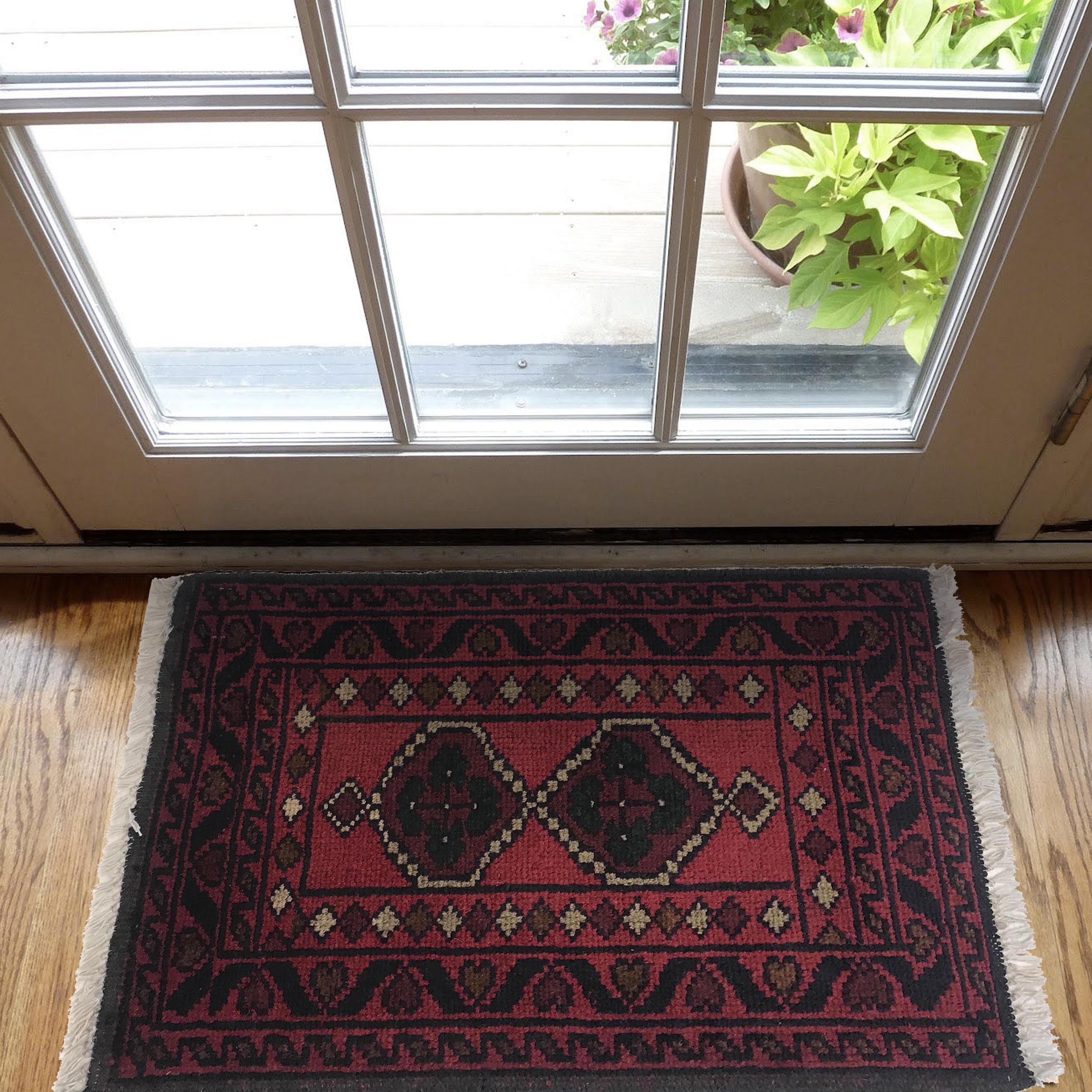 Handwoven Artisan Door Rug 1.9x1.3 ft