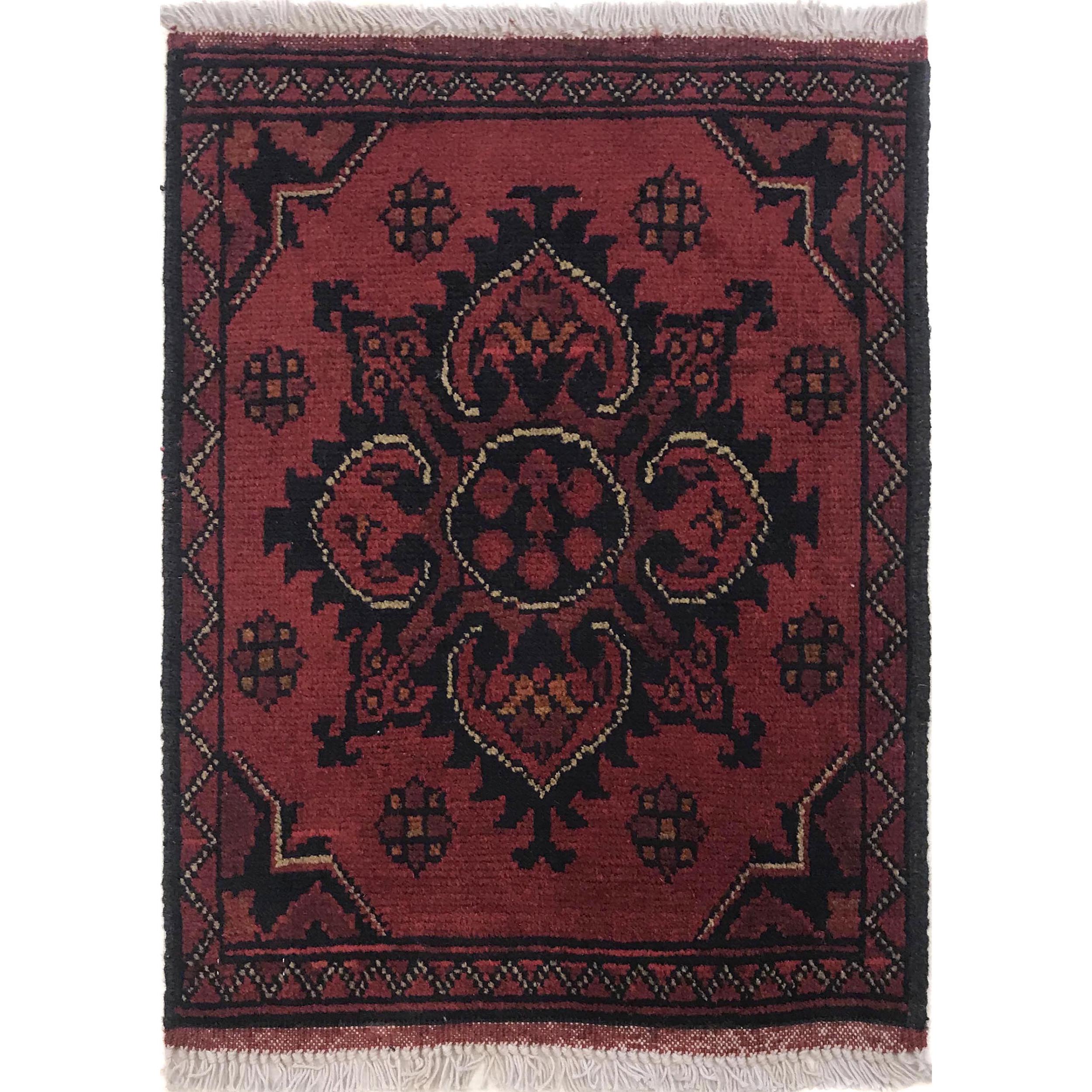 Cozy Afghan Threshold Mat 1.9x1.4 ft