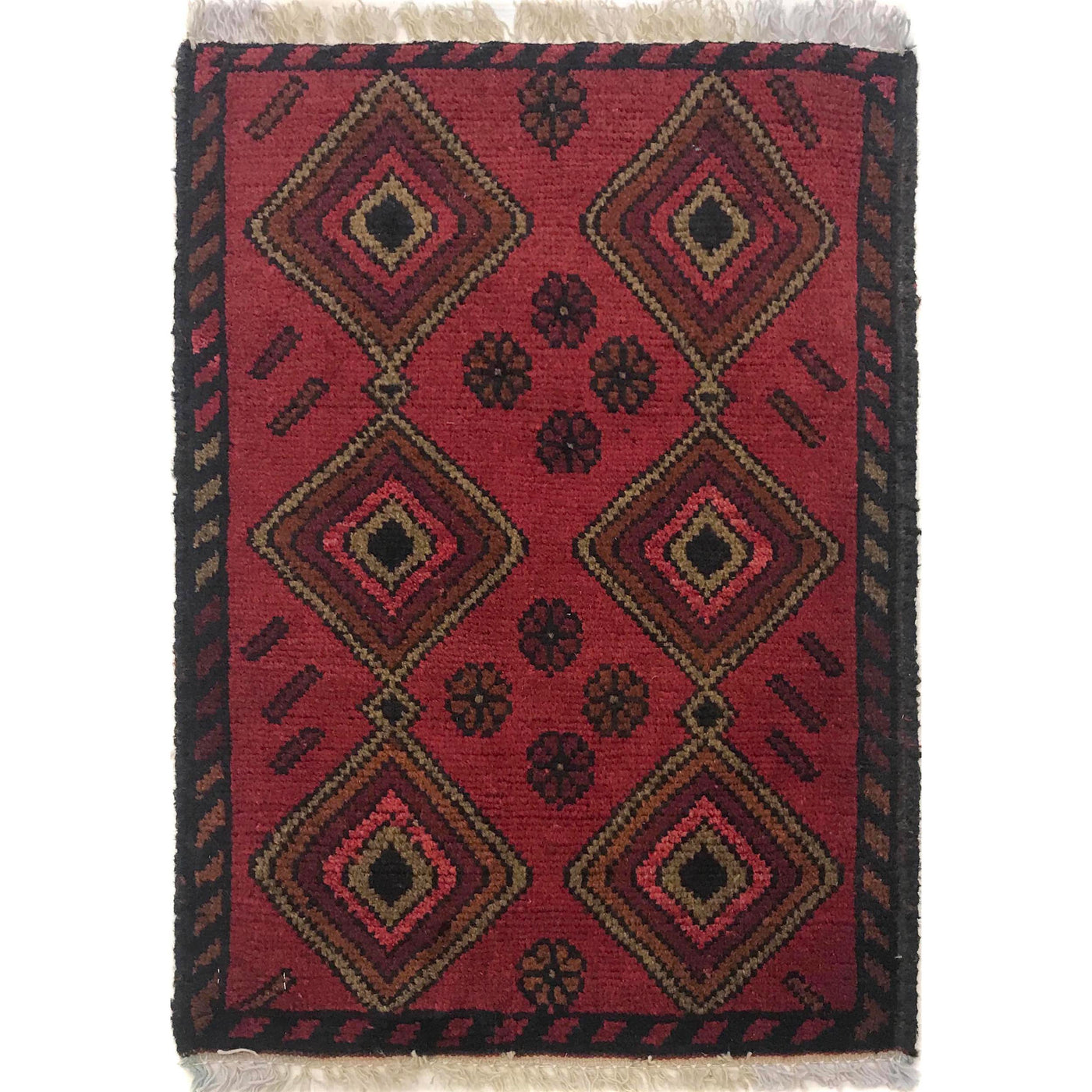 Rustic Handmade Doorway Rug 1.9x1.4 ft