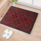 Rustic Handmade Doorway Rug 1.9x1.4 ft