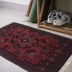 Cultural Afghan Door Rug 2x1.4 ft