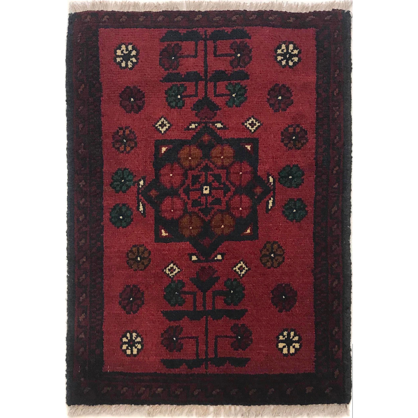 Compact Tribal Foot Mat 1.9x1.4 ft