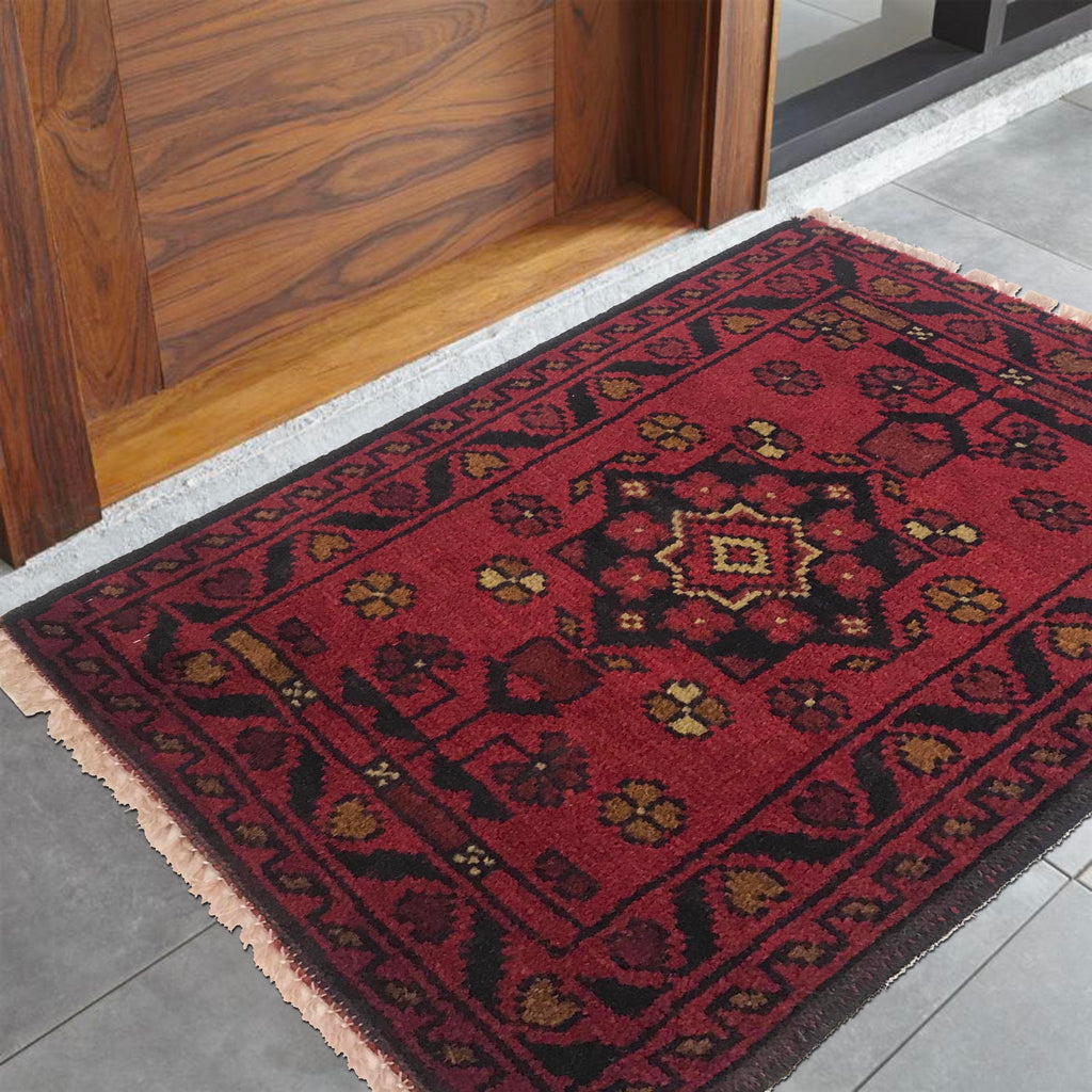 Woven Afghan Entry Path Mat 1.9x1.4 ft