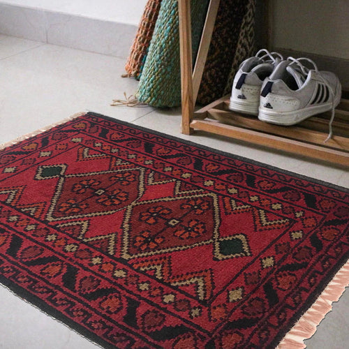 Afghan Artisan Entry Mat 1.9x1.4 ft