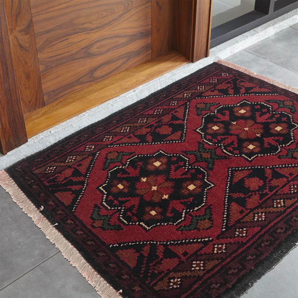 Afghan Rustic Woven Rug 1.9x1.3 ft