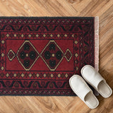 Traditional Handwoven Entry Doormat 2x1.4 ft