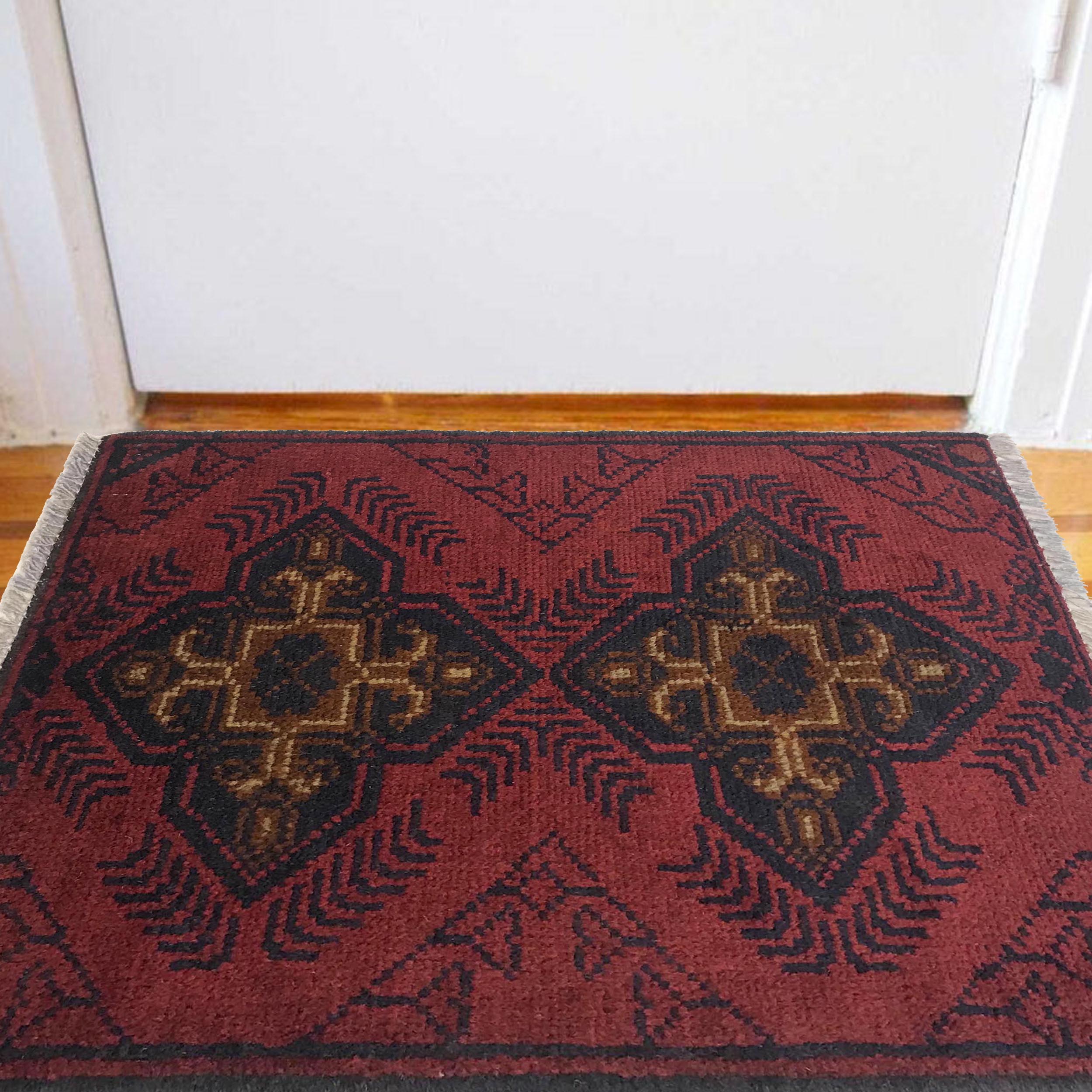Handmade Cultural Entry Floor Mat 2x1.4 ft