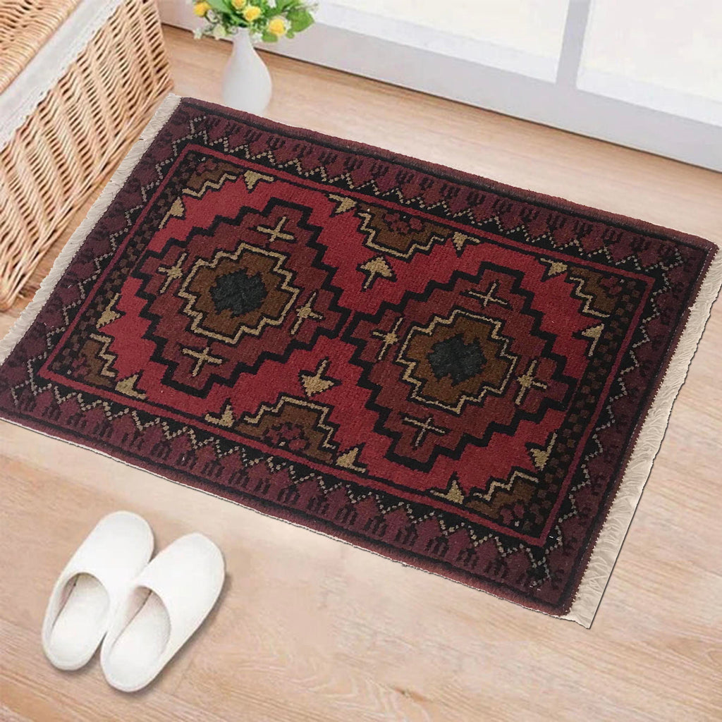 Timeless Handwoven Doorstep Mat 2.1x1.3 ft