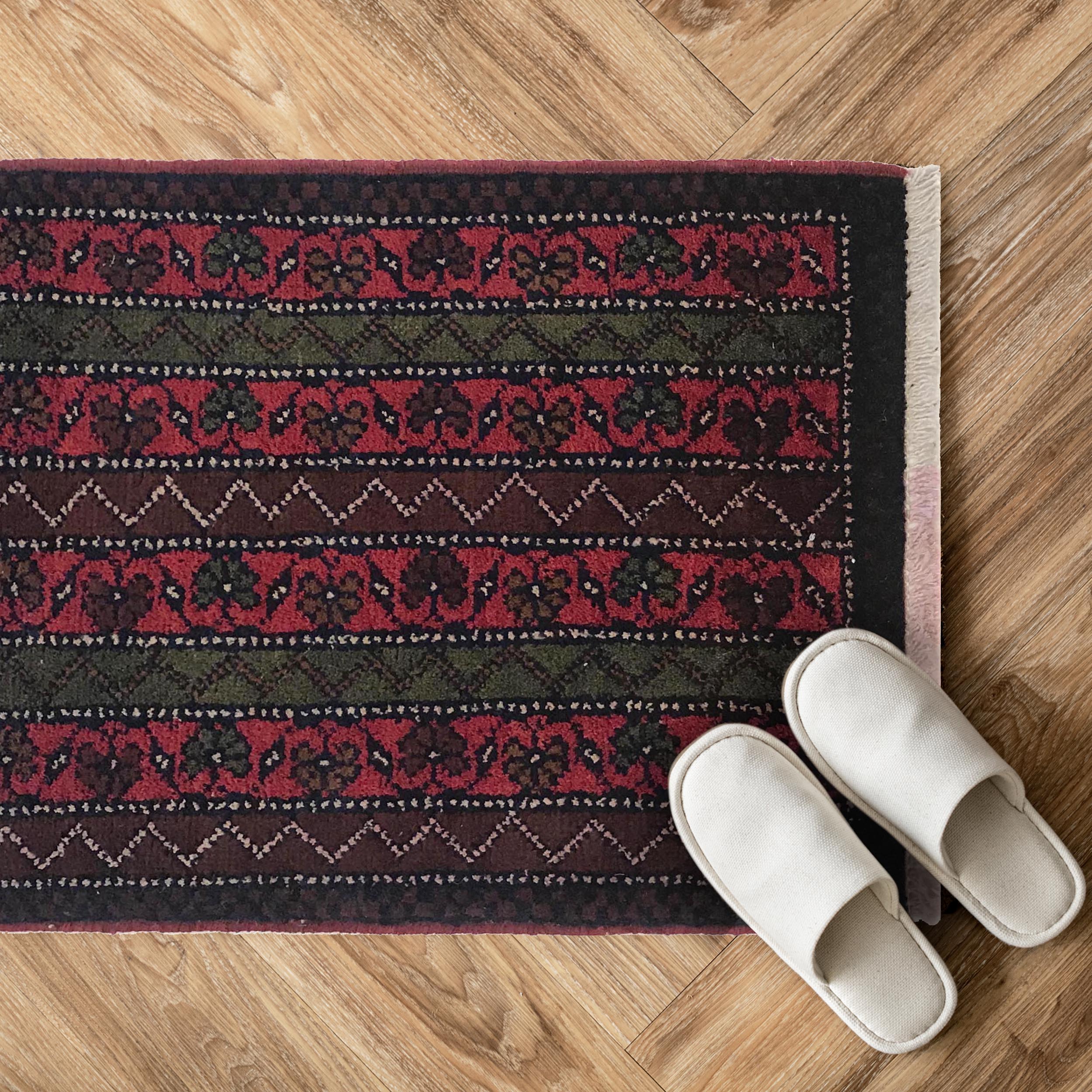 Afghan Wool Handcrafted Entry Mat 2x1.4 ft