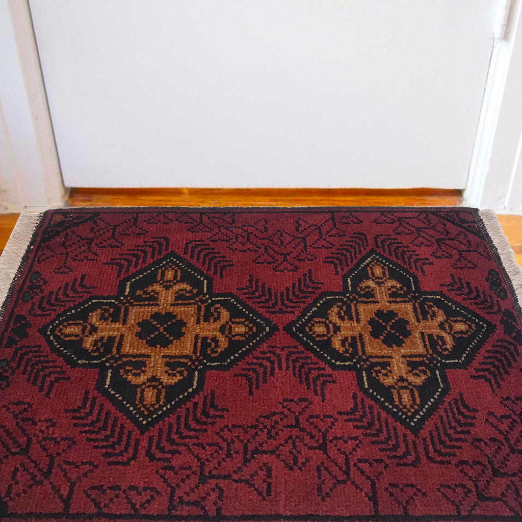Traditional Crafted Home Door Rug 2x1.4 ft