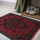 Woven Tribal Mini Decorative Mat 1.8x1.4 ft