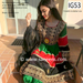 new Afghanistan flag color embroidery hard work dress