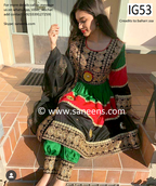 Afghan Flag Style Bridal Dress