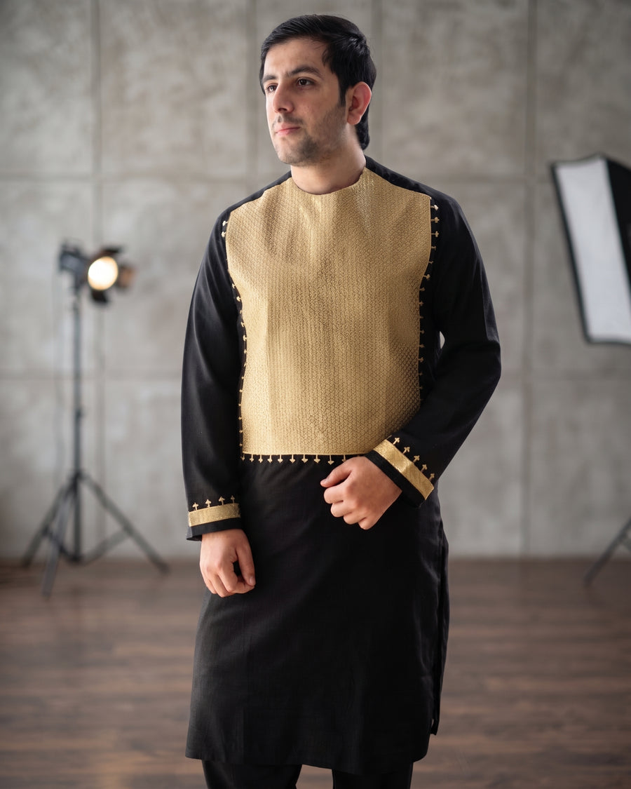 Gents Suit Embroidery Mirror Work