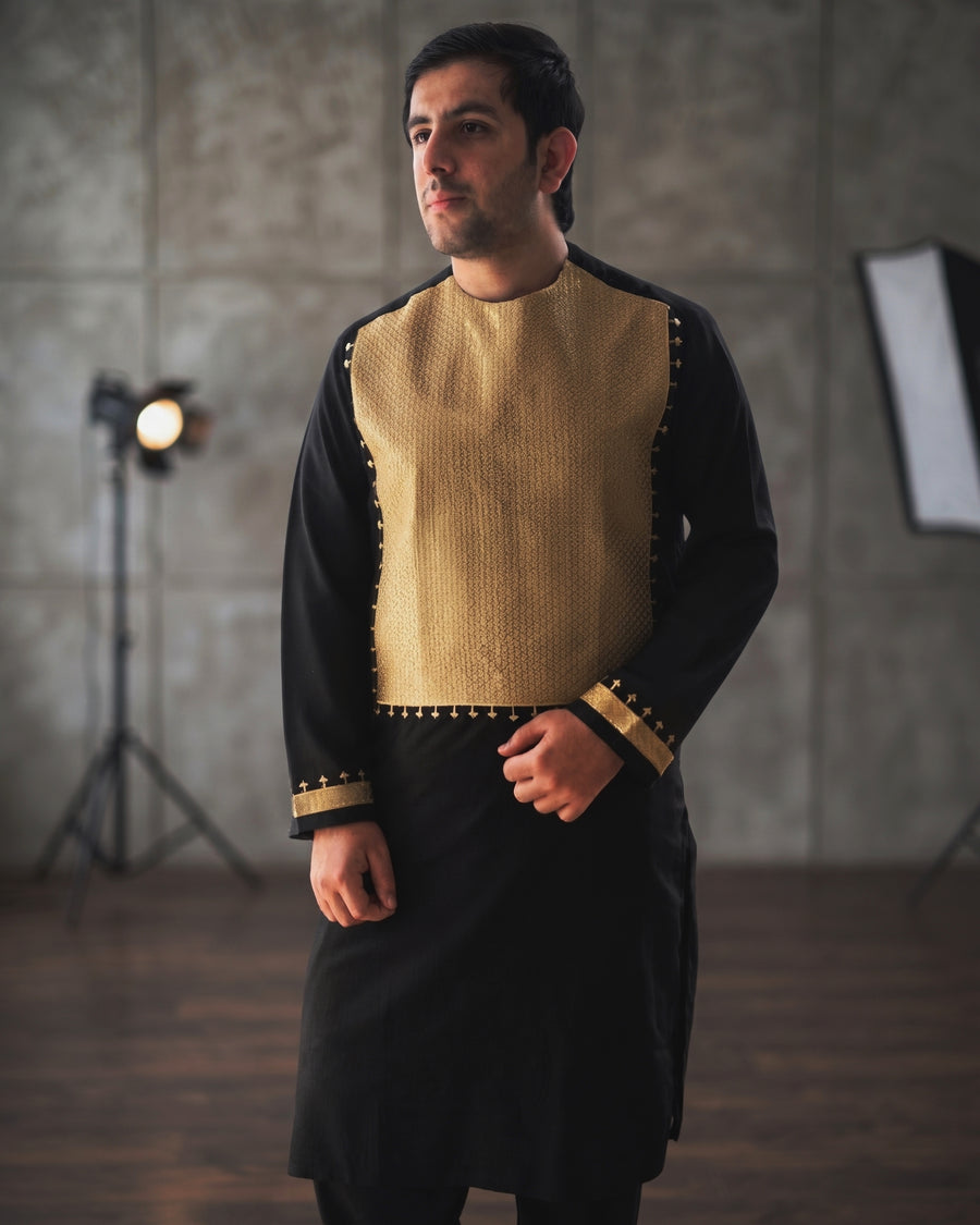 Gents Suit Embroidery Mirror Work