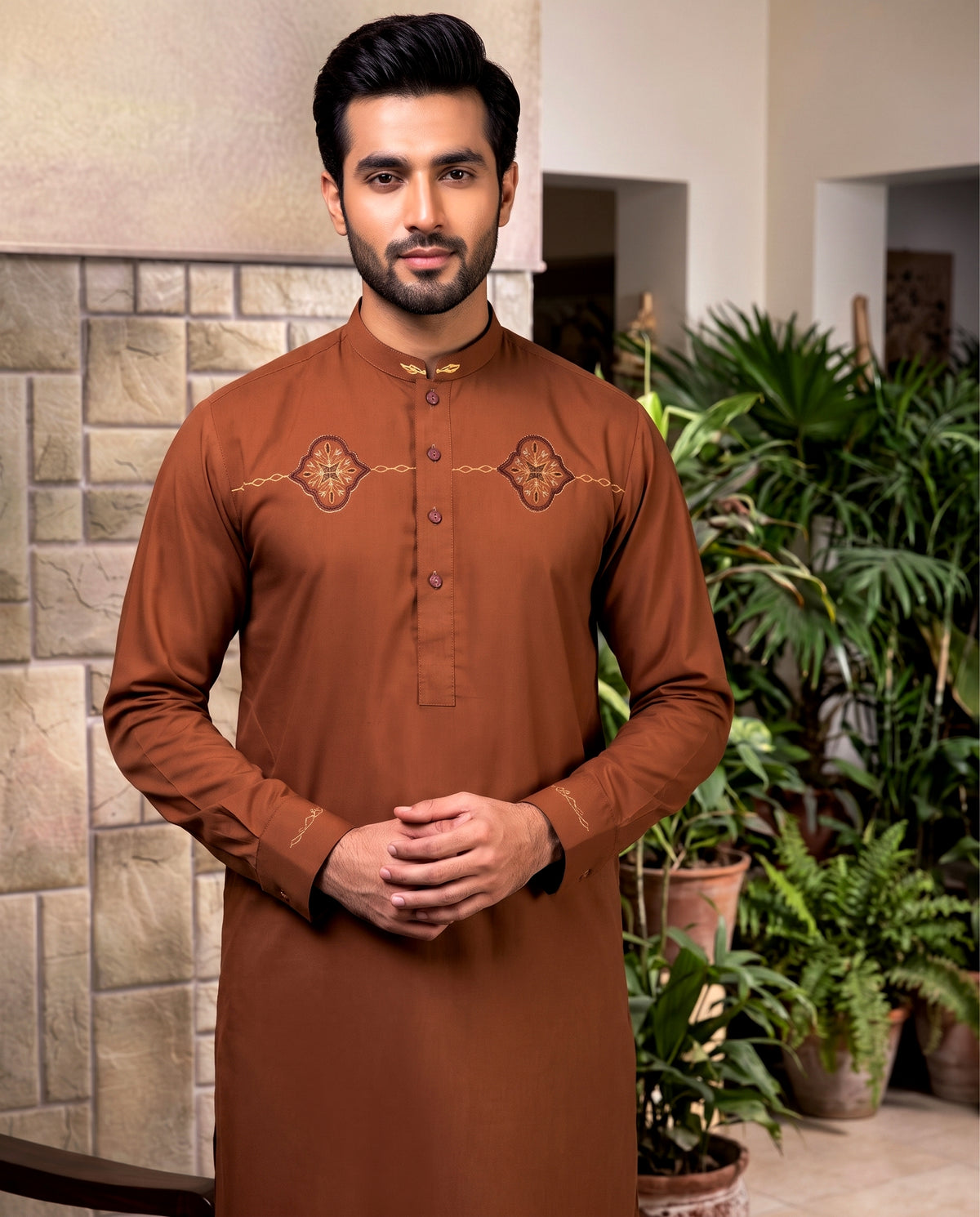 Elegant Pashtun Kurta Pajama Outfit