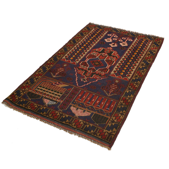 Prayer Rug Afghan Heritage 4.8x3 ft