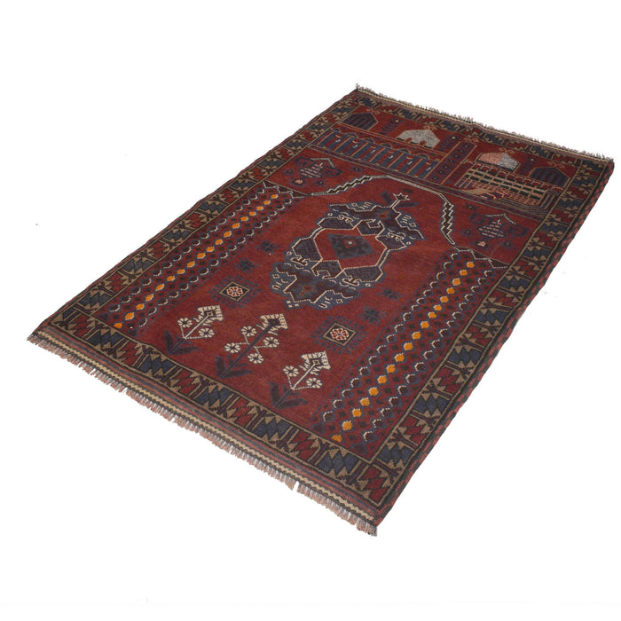 Afghan Crafted Worship Rug 5.1x3.4 ft